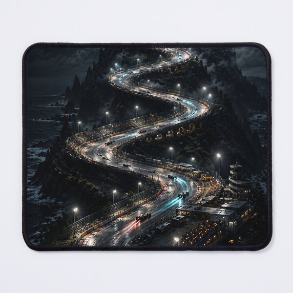 Item preview, Race Cars Racing Through a Bendy Track designed and sold by Infinite Images.