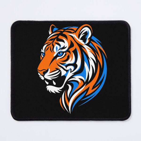 Item preview, Tiger Mascot Orange and Blue Vector designed and sold by UrbanPrts.