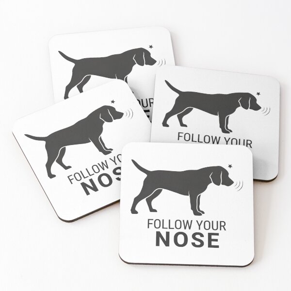 Item preview, Follow Your Nose Beagle Silhouette Minimalist Motivational T-Shirt v1 designed and sold by DBWStudios.