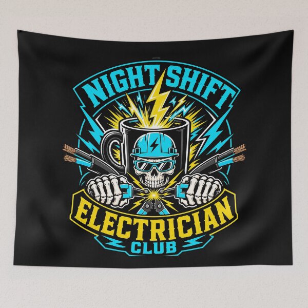 Item preview, Night Shift Electrician designed and sold by BestCoolStuff.