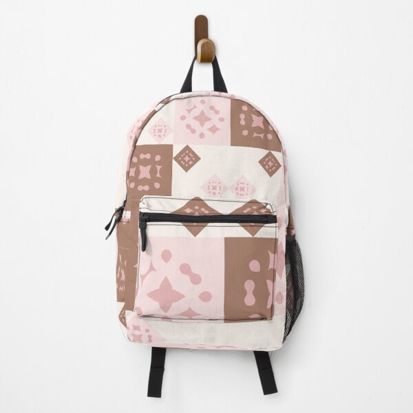 Item preview, Pink Brown Patchwork Tile Art designed and sold by PoeticRecipeST.