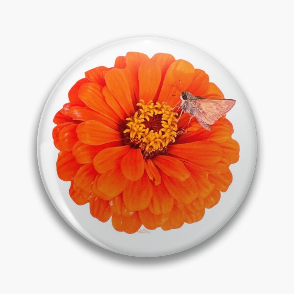 Item preview, Orange flower with moth designed and sold by Josephine Ethereal.