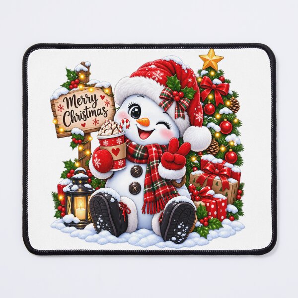 Item preview, Cute Merry Christmas Snowman Hot Cocoa Holiday Design designed and sold by TinyWeird.