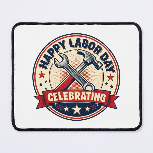 Item preview, Retro Pop Labor Day Badge - Fun Colorful Worker Tee designed and sold by relso.