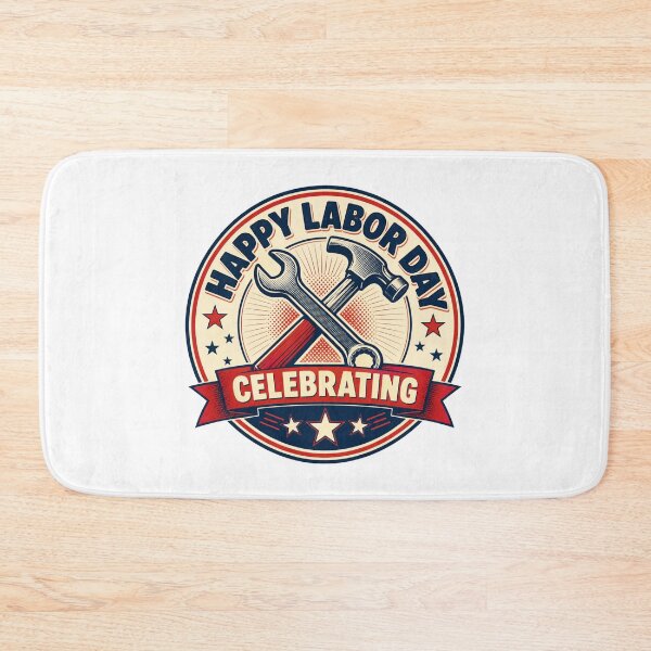 Item preview, Retro Pop Labor Day Badge - Fun Colorful Worker Tee designed and sold by relso.