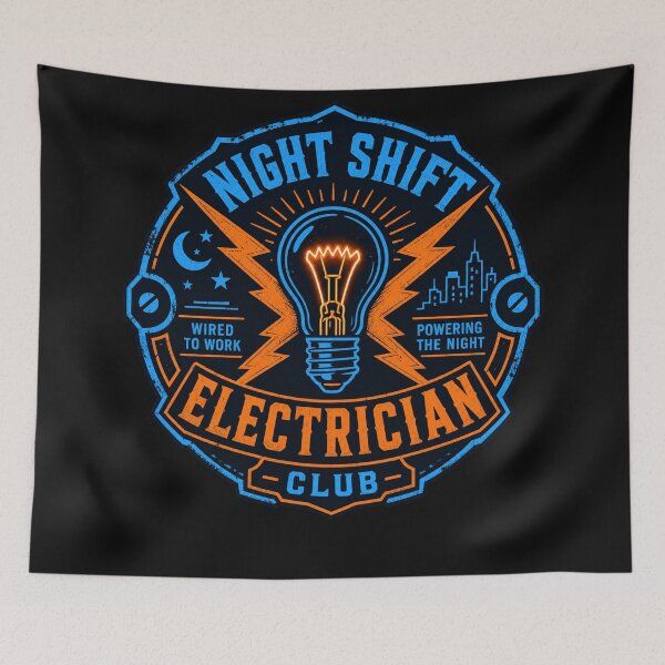 Item preview, Night Crew Electrician designed and sold by BestCoolStuff.