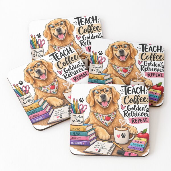 Item preview, Golden Retriever Teacher Coffee – Funny Dog Teacher Gift designed and sold by FurryPrintLab-FurryPrintLabDesign.