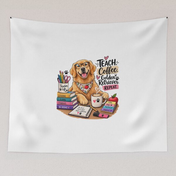 Item preview, Golden Retriever Teacher Coffee – Funny Dog Teacher Gift designed and sold by FurryPrintLab-FurryPrintLabDesign.