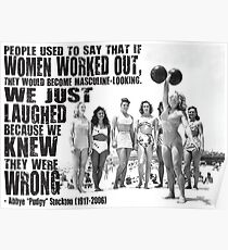 Abbye Pudgy Stockton Women's Fitness Inspirational Quote Poster