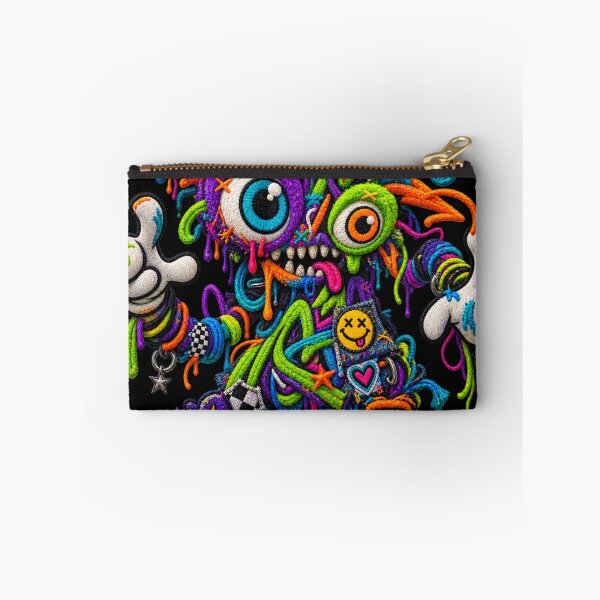 Item preview, Embroidered Graffiti Monster – Neon Street Art Creature designed and sold by Emoji Emblems.