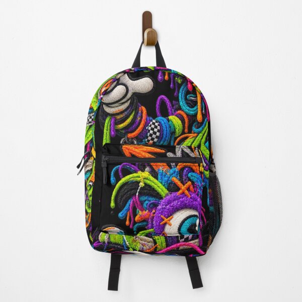 Item preview, Embroidered Graffiti Monster – Neon Street Art Creature designed and sold by Emoji Emblems.