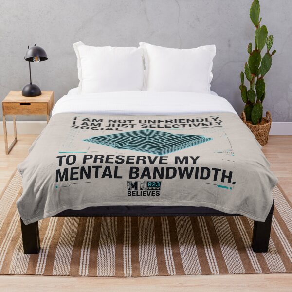 Item preview, Preserve Mental Bandwidth Introvert Blanket designed and sold by EIPTOW.