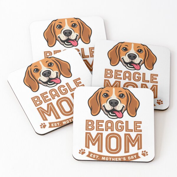 Item preview, Beagle Mom Cute Dog Face Heart Paw Print T-Shirt v1 designed and sold by DBWStudios.