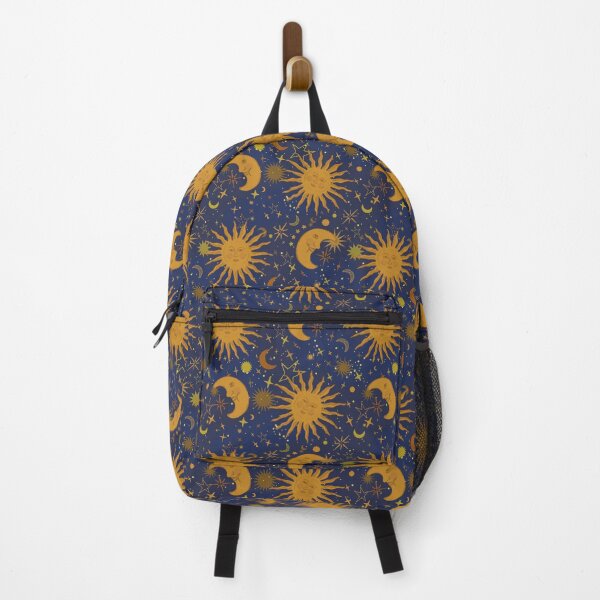 Item preview, Celestial Whimsigoth Sun Moon and Stars in Navy Blue designed and sold by YesterdayColl.