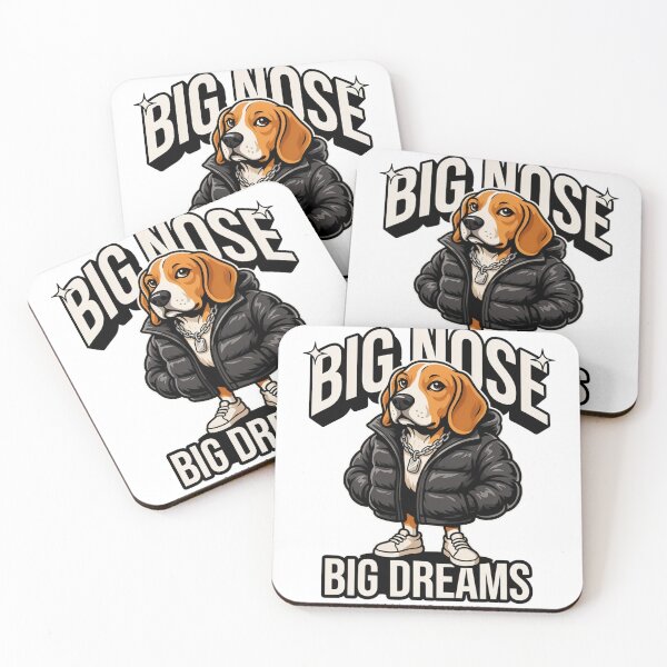 Item preview, Big Nose Big Dreams Beagle Streetwear Puffer Jacket T-Shirt v1 designed and sold by DBWStudios.