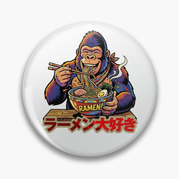 Item preview, Ramen Gorilla Japanese Food Lover Pop Art – I Love Ramen designed and sold by LOVEARTDESIGN.