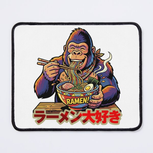 Item preview, Ramen Gorilla Japanese Food Lover Pop Art – I Love Ramen designed and sold by LOVEARTDESIGN.