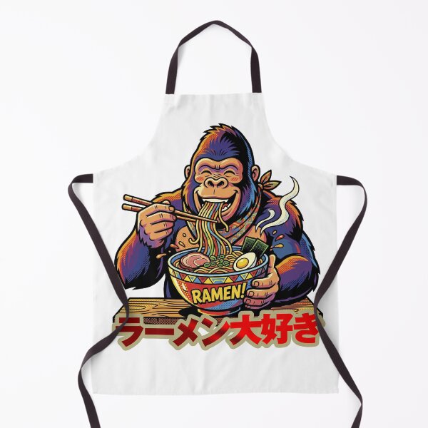 Item preview, Ramen Gorilla Japanese Food Lover Pop Art – I Love Ramen designed and sold by LOVEARTDESIGN.