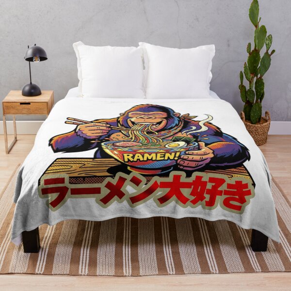 Artikelvorschau, Ramen-Gorilla, japanischer Food-Liebhaber, Pop-Art – Ich liebe Ramen entworfen und verkauft von LOVEARTDESIGN.