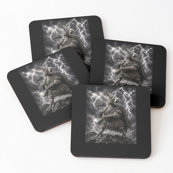 Item preview, Funny Donkey Warrior Battle Lightning Storm Art designed and sold by elderberry.