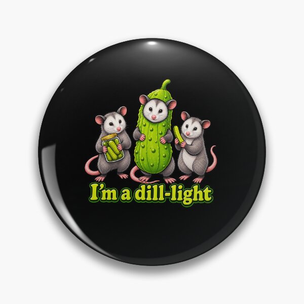 Item preview, Funny Pickle Opossum Cartoon Pun designed and sold by elderberry.