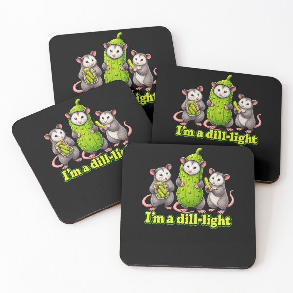 Item preview, Funny Pickle Opossum Cartoon Pun designed and sold by elderberry.