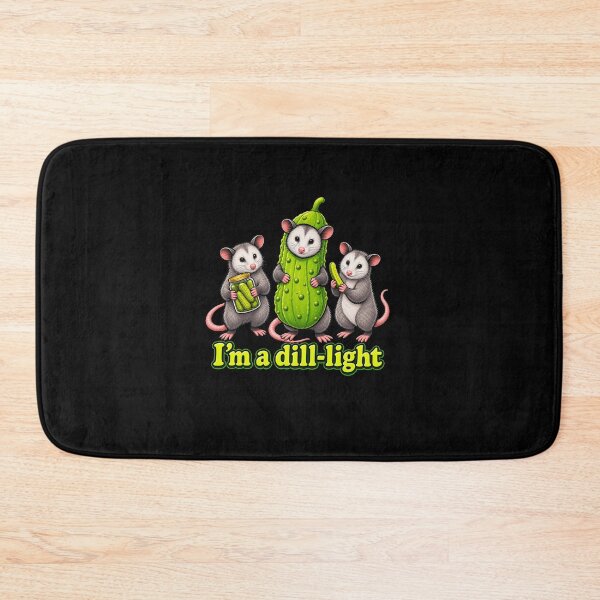 Item preview, Funny Pickle Opossum Cartoon Pun designed and sold by elderberry.
