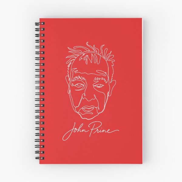 Item preview, John Prine continuous line white designed and sold by Mix-Tape-Merch.