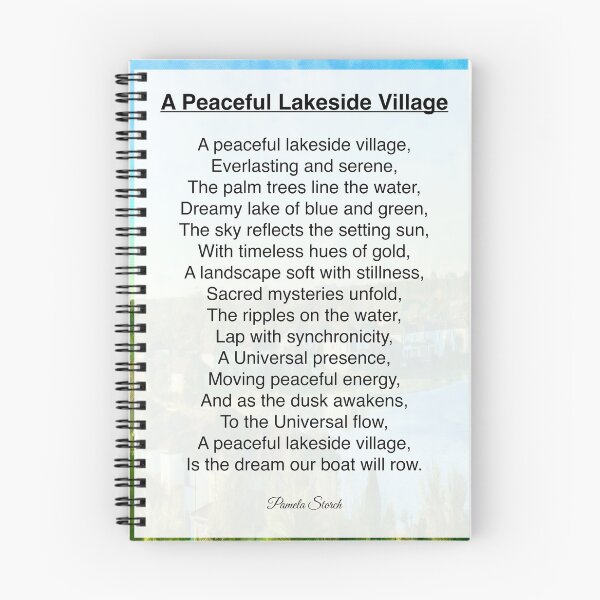 Item preview, A Peaceful Lakeside Village Poem by Pamela Storch designed and sold by Pamela Storch.