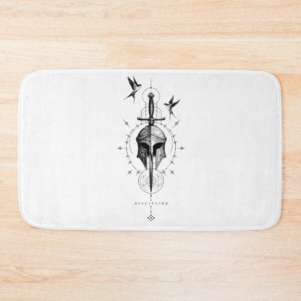 Item preview, Spartan Helmet Sword Sacred Geometry Discipline Tattoo designed and sold by RoyalDeluxGo.