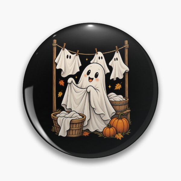 Item preview, Ghost Laundry Day Cute Halloween Ghost designed and sold by SquatchPrintsCo.