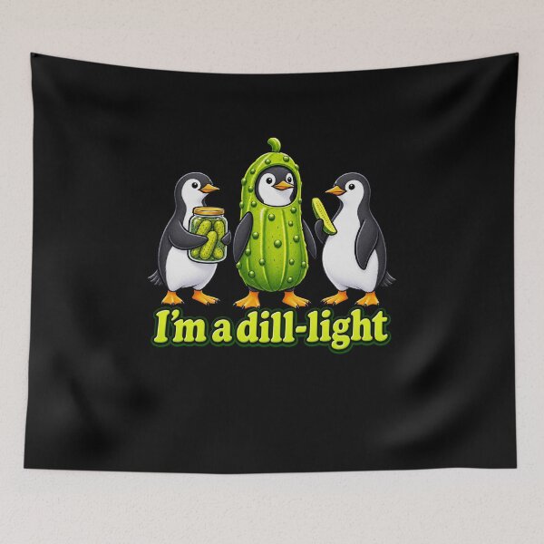 Item preview, I'm a Dill-Light Funny Penguin Pickle Pun designed and sold by elderberry.