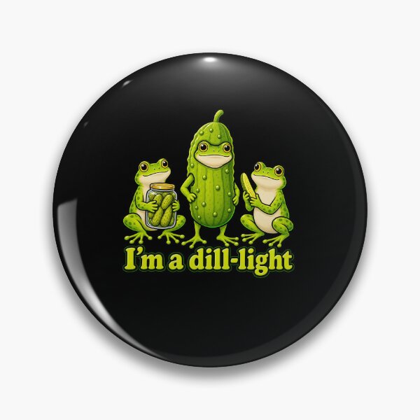 Item preview, Funny Im A Dill Light Funny Frog Pickle Pun Art designed and sold by elderberry.