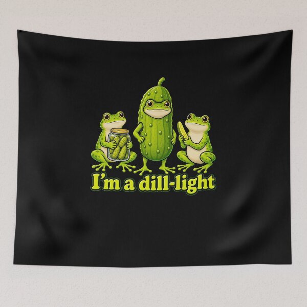 Item preview, Funny Im A Dill Light Funny Frog Pickle Pun Art designed and sold by elderberry.