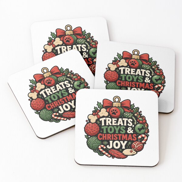 Item preview, Treats Toys and Christmas Joy Dog Cat Toy Ornament Design designed and sold by OliviaHayesArt.