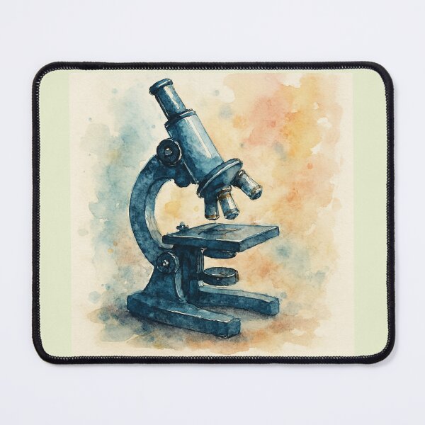 Item preview, Vintage microscope (image generated with AI) designed and sold by TintaAzulinaArte.