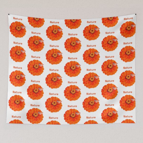 Item preview, Nature, Orange flower with moth designed and sold by Josephine Ethereal.