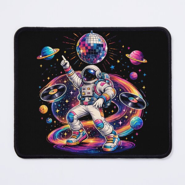 Item preview, Disco Astronaut Cosmic Dance Party – Rainbow Galaxy Retro Space Art designed and sold by builtforyou.