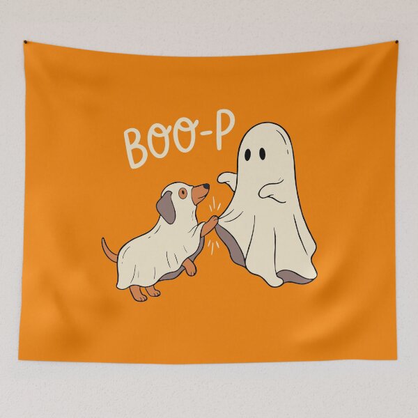 Item preview, Boo p Ghost Dog Funny Halloween Costume Surprise Moment designed and sold by FreshVibe Prints.