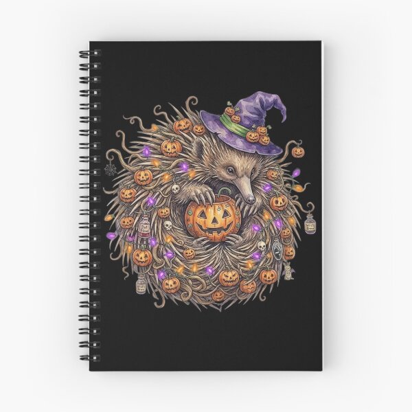 Item preview, Spooky Echidna Witch Tangle – Detailed Australian Halloween Art designed and sold by Wennebabs.