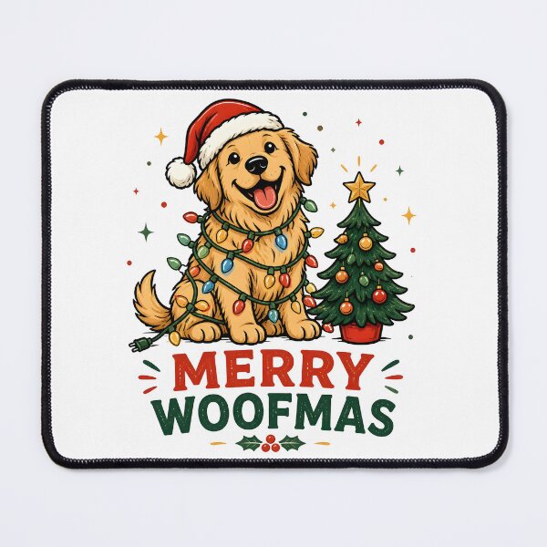 Item preview, Merry Woofmas Dog Christmas Lights Holiday Design designed and sold by OliviaHayesArt.
