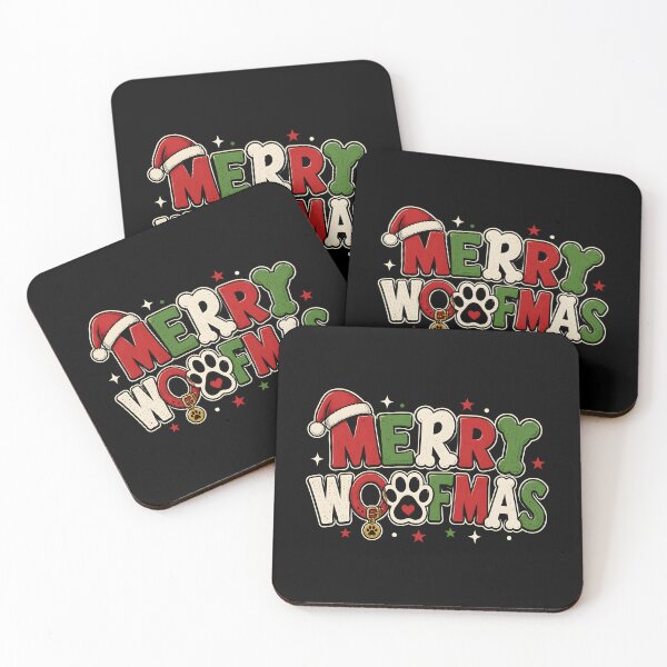 Item preview, Merry Woofmas Funny Dog Bone Christmas Typography designed and sold by OliviaHayesArt.