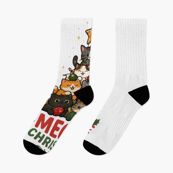 Item preview, Meowy Christmas Cute Cat Christmas Tree Design designed and sold by OliviaHayesArt.