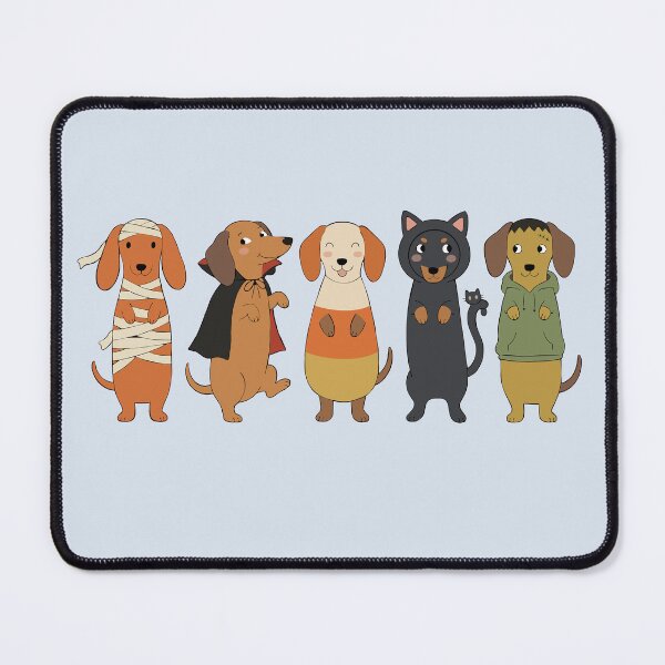 Item preview, Halloween Dachshunds in Cute Spooky Costume Party Lineup designed and sold by FreshVibe Prints.