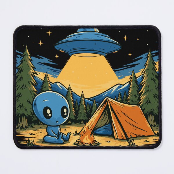 Item preview, Cute Alien Campsite Under the Stars designed and sold by ClubVacay.