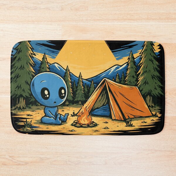 Item preview, Cute Alien Campsite Under the Stars designed and sold by ClubVacay.