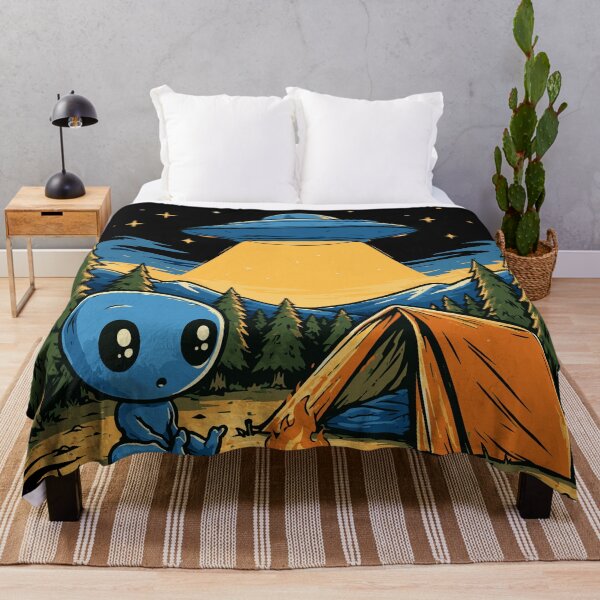 Item preview, Cute Alien Campsite Under the Stars designed and sold by ClubVacay.
