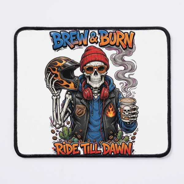 Item preview, Brew & Burn: Embrace Life with a Skeleton Coffee designed and sold by Mindful56.