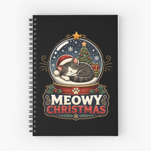 Item preview, Meowy Christmas Cat Snow Globe Holiday Design designed and sold by OliviaHayesArt.