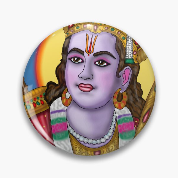 Item preview, Lord Ram Digital Drawing | Shri Ram Hindu God Devotional Artwork designed and sold by Harshit_Digital_Arts.